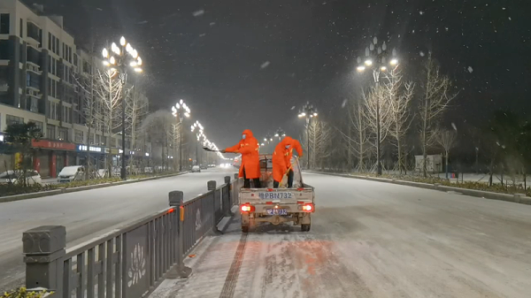 乐冠体育环保淮阳分公司清雪行动